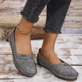 thumbnail image 5 of Women's Leather Soft-Soled Non-Slip Shoes,Womens Leather Lightweight Slip on Flat Walking Shoes,Comfortable Wide Round Toe Loafers for Work, Travel, Shopping and Everyday Wear 37, 5 of 8