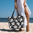 thumbnail image 6 of Pofeuu Lilies Flowers Print Beach Bag,Waterproof Sandproof Beach Tote Bag, Large Capacity Foldable Beach Bags for Women, 6 of 7