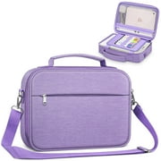 FINPAC Large Bible Cover with Shoulder Strap, Durable Carrying Case for Church, Bible Protection, Ideal Gift for Women, Lilac