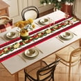 thumbnail image 4 of FastXmas Christmas Table Runner Decoration,11.8 x 70 Inch Christmas Red Snowflake,Santa Table Runner Ornaments,Linen Like Table Runner Decor for Indoor Outdoor Home Party Table Decor Christmas Party, 4 of 6