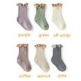thumbnail image 4 of Baby Girls Lace Socks 6 Pairs Ruffled Frilly Ankle Socks for Dress Socks Children Ribbed Sock for Newborn Infant and toddlers Gift Set, 4 of 6