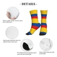 thumbnail image 5 of Mens Crew Socks Womens Colombia Flag Workout Training Athletic Socks, 5 of 7