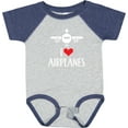 thumbnail image 3 of Inktastic Plane I Love Airplanes Boys or Girls Baby Bodysuit, 3 of 5