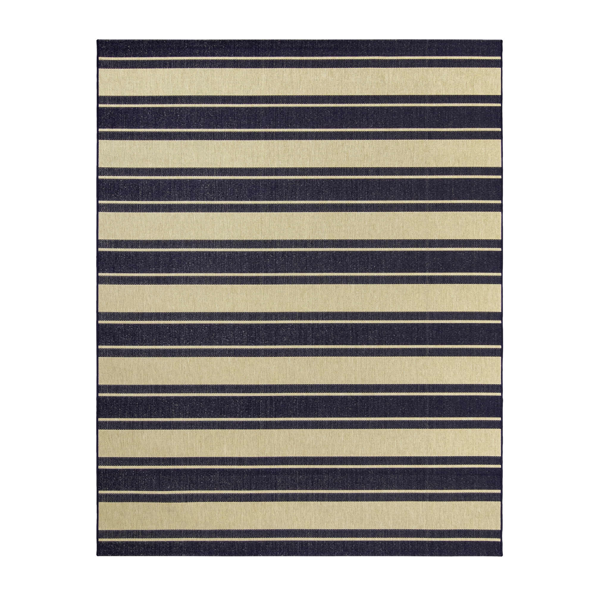 Gertmenian Paseo Castro Modern Striped Navy Outdoor Area Rug, 5x8