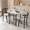 Black & White, variant on Homall 3 Piece Wood and Metal Dining set, Small dining table for 2 ,for Living Room, Dining Room, Kitchen, White