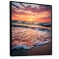 thumbnail image 2 of Designart "Golden Sands Beach Photo XIV" Nautical & Beach Floater Framed Wall Art Living Room, 2 of 7