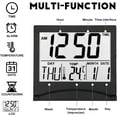 2 Pieces Digital Travel Alarm Clock Battery Operated Foldable LCD Clock