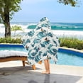 thumbnail image 3 of Yayeee Kids Hooded Towel with Hand Pockets Beach Soft Absorbent Bath Wrap 50 x 23.5 inch, Green Ocean Waves Pattern, 3 of 5