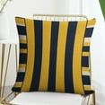 thumbnail image 7 of Pillowcases Yellow And Navy Blue Nautical Stripe Printed Pillow Cover Modern Accent Throw Pillows for Couch 20"x20" for Couch Sofa Bed, 7 of 7