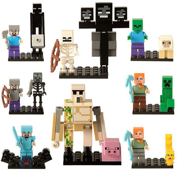 Skeleton Chick Rock Monster Zombie Building Blocks Plastic Toys For Boy and girl Christmas Gifts