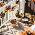 thumbnail image 7 of Mskk 7.1" Vintage Pumpkin Shape Planter Pot, Terracotta & Off White Flower Vase, Fall Halloween Decorative Container for Succulents Porch Table Decor, 7 of 7