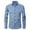 Blue, variant on Patlollav Mens Long Sleeve Shirts Button-Down Solid Long Sleeve Turndown Collar Shirt