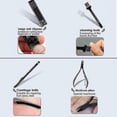 thumbnail image 4 of Manicure Set, 15 In 1 Stainless Steel Professional Pedicure Kit Nail Scissors Grooming Kit With Black Leather Travel Case, 4 of 5