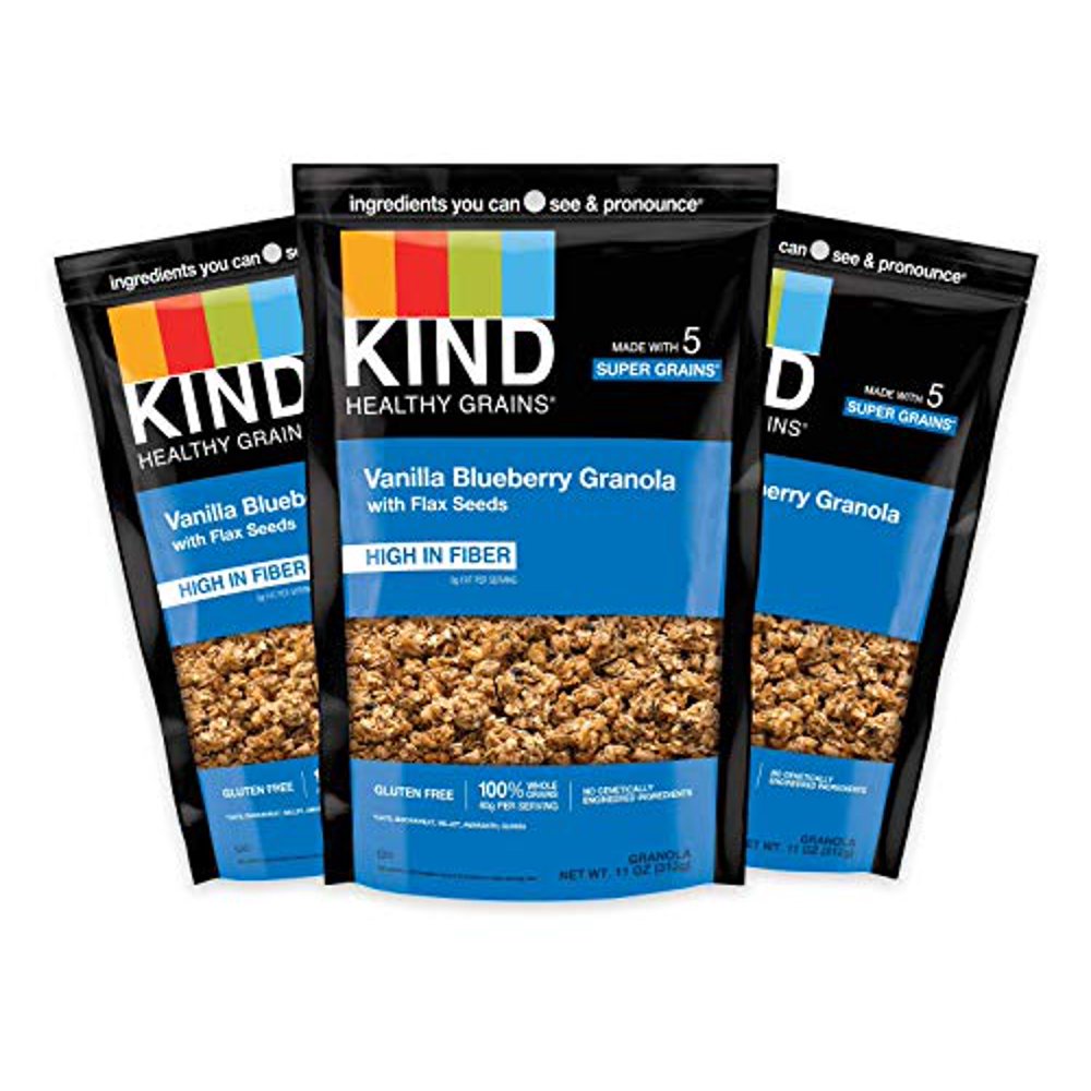 KIND Healthy Grains Granola Clusters, Vanilla Blueberry with Flax Seeds