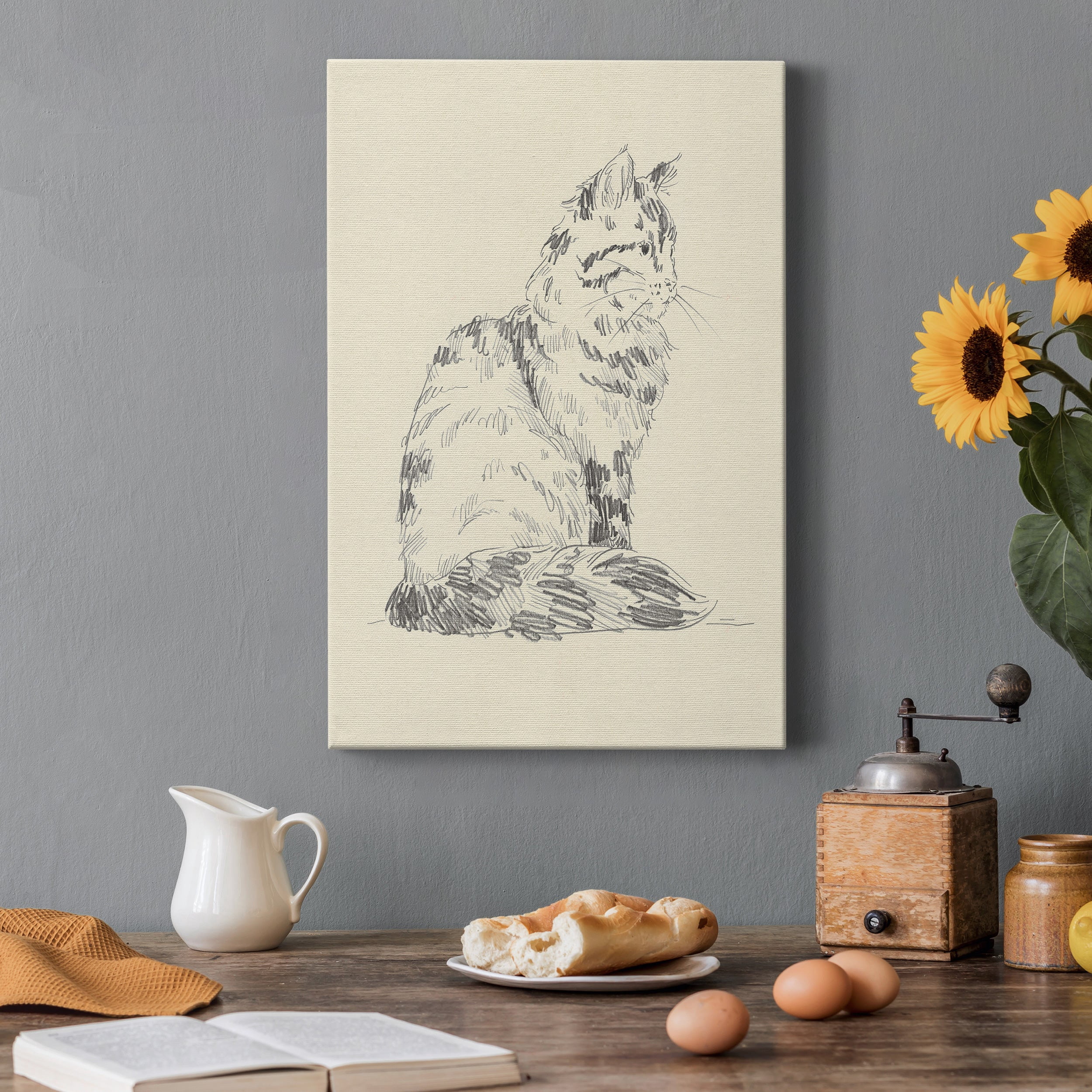 House Cat VI Premium Gallery Wrapped Canvas - Ready to Hang