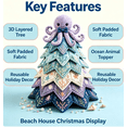 thumbnail image 4 of Ocean Friends DIY Patchwork Christmas Tree Kit Creative Gift for Crafters, Relaxing Fabric Project with Marine Animal Designs,Christmas Decorations, 4 of 6