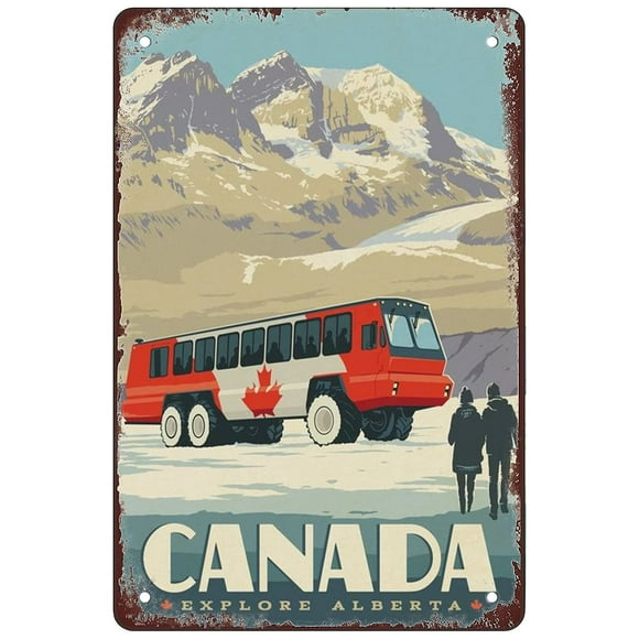 Retro Funny Metal Sign Sheet Signs Tin Sign,canada sign , 8 x 12 Inches