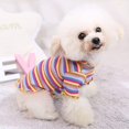 thumbnail image 3 of Pet Dog Apparel, Sweatshirt Round Neck Cotton Dog Colorful Striped TShirt, 3 of 8