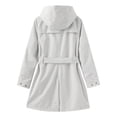 thumbnail image 5 of Women's Raincoats Long Sleeve Zipper Loose Hooded Rain Coat with Pockets Windproof Waterproof Rain Jacket Women, 5 of 6