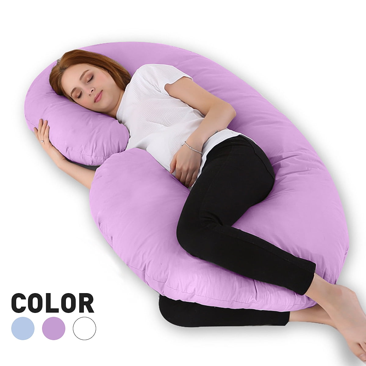 360° Support G-Shaped  Pregnancy Pregnant Pillow Maternity Belly Contoured Body 