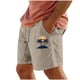 thumbnail image 1 of Pantalones Cortos para Hombre de Cintura Elástica con Bolsillos Impresos Pantalones Cortos Rectos, Pantalones Deportivos Casuales con Cintura Elástica, 1 of 4