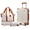 Beige-3, variant on 3 Piece Carry On Luggage Set with Tote bag Toiletry Bag 20in Front Opening Hardshell Suitcase with Spinner Wheels TSA Lock Lightweight Travel Set for Women Men