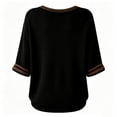 thumbnail image 3 of Oversized Sweatshirt for Women Crew Neck 3/4 Sleeve Vintage Broom Witch Graphic Pullover Loose Fit Casual Fall Halloween Festival Wear Black M, 3 of 3