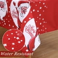 thumbnail image 4 of ZACOO Red 60"x84" Christmas Tablecloth Rectangle Winter Holiday Tablecover Xmas Santa Pattern Dining Table Cover for Home Decor Dining Room Banquet Party, 4 of 7