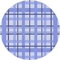 thumbnail image 1 of Ahgly Company Machine Washable Indoor Round Transitional Light Slate Blue Area Rugs, 4' Round, 1 of 7
