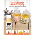 thumbnail image 4 of VEVOR Drink Dispenser 1.5 Gal Beverage Dispenser for Parties Glass with Stand 2PCS, 4 of 9