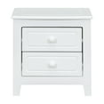 thumbnail image 5 of 2-Drawer Nightstand For Bedroom, Mid Century Retro Bedside Table With Classic Design, White, 5 of 11