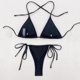 thumbnail image 5 of Gibobby Traje de Baño Sexy Bikini Verano damas sexy dos piezas traje de baño triángulo cordón bikini playa traje de baño(Negro,G), 5 of 5