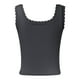 thumbnail image 5 of Camiseta sin mangas de punto acanalado con cuello redondo para mujer - Camiseta básica ajustada para llevar debajo de otras prendas, tallas S-XL, 5 of 7