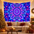 thumbnail image 3 of Fractal Flower in a Glowing Cosmic Kaleidoscope, Dreamy Psychedelic for Space Lovers, Abstract Wall Art, Housewarming Gift, Tapestry Wall Hanging for Bedroom and Studio, 3 of 6