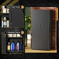 thumbnail image 5 of SOLAURA 71" Metal Garage Storage Cabinet with Locking Doors and Adjustable Shelves for Home, Office(Black), 5 of 8
