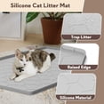 thumbnail image 3 of Alfombrilla de silicona para gatos Garoopion, grande, 86 x 56 cm, impermeable, gris, 3 of 7