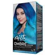 Splat Ombre Ocean Semi-Permanent Turquoise & Blue Hair Dye Complete Kit with Bleach