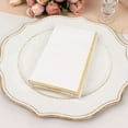 thumbnail image 6 of Efavormart 50 Pack White Soft 2 Ply Dinner Paper Napkins with Gold Foil Edge, Disposable Party Napkins, 6 of 11
