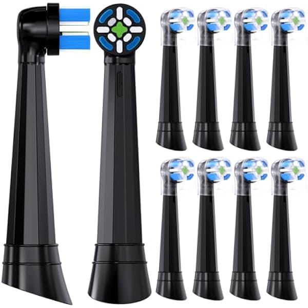 wonima02 Compatible with Oral-B iO 3/4/5/6/7/8/9/10 Series Ultimate Clean Electric Toothbrush Replacement Brush Heads,for Oral-B iO Electric Toothbrush,10 Pack (Black)