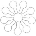 thumbnail image 3 of 20 Pcs Shower Curtain Hooks Gourd Shaped Curtain Buckles Rustproof Metal Window Display Hooks (Silver), 3 of 8