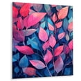 thumbnail image 2 of Designart "Azure Rosy Foliage Blend I" Floral Metal Wall Art, 2 of 5