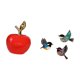 thumbnail image 5 of Escultura De Fruta De Cerámica Y Pájaro De Madera, Arte De Pared Combinado Para El Hogar, Cafetería, Estudio, Jardín, Granja, Decoración Navideña., 5 of 8