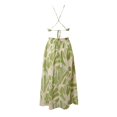 thumbnail image 3 of WILLBEST Vestidos de Verano para Mujer 2024 Nuevo Vestido Largo Estampado con Cuello En V y Espalda Descubierta con Cordones y Gran Vuelo Grande​​, 3 of 3
