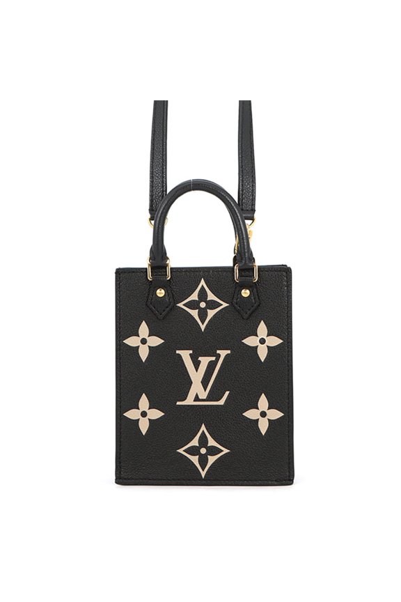 Pre-Owned Louis Vuitton Monogram Empreinte Petite Sac Plat Handbag M81416 2-way Shoulder Bag...