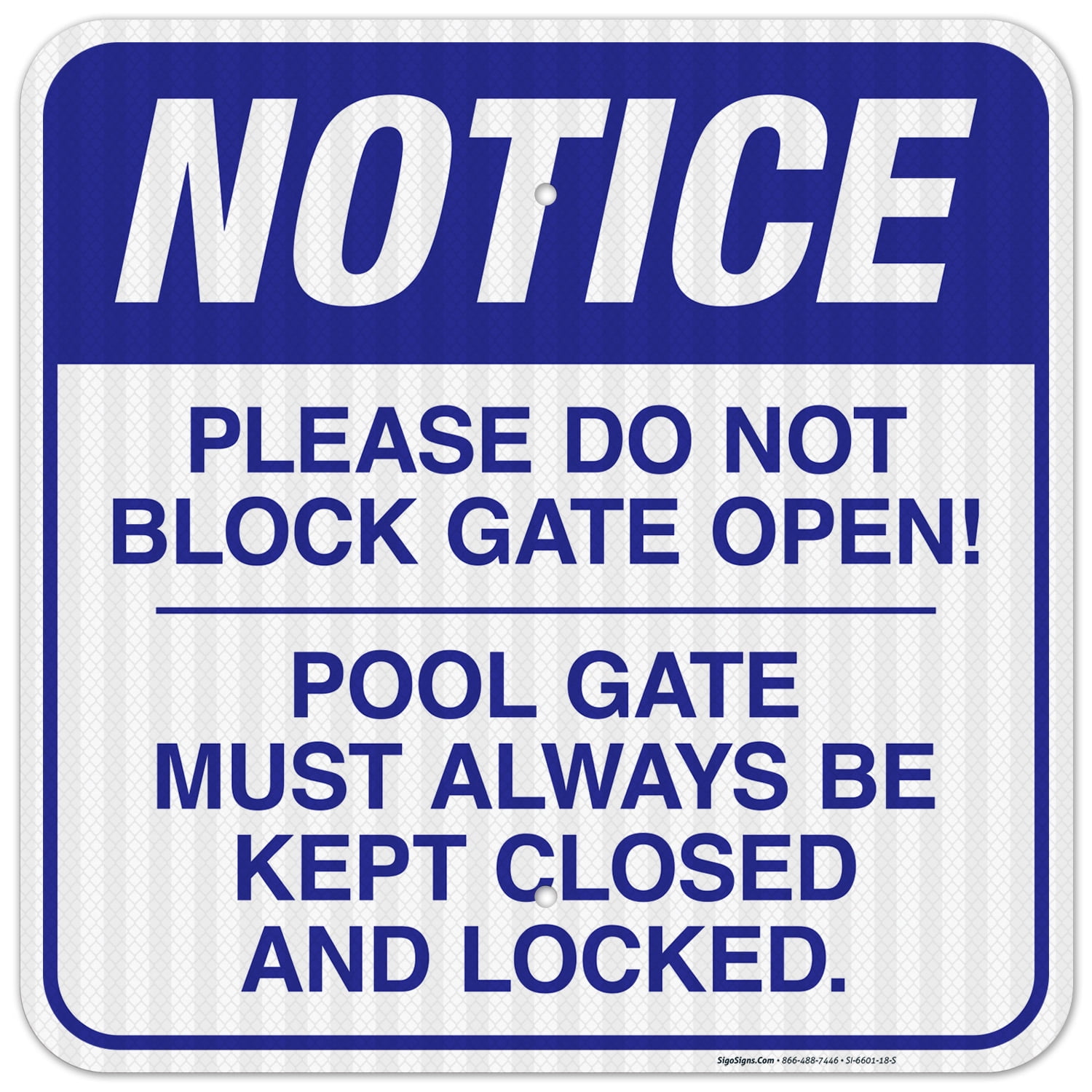 Please Do Not Block Gate Open Sign, Pool Sign, - Walmart.com