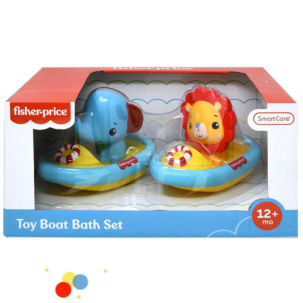 Fisher Price Bath Boat 2pk- Lion & Elephant