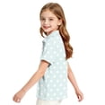 thumbnail image 3 of Garbnen Girls Polo Shirt Polka Dot Collared Short Sleeve Girls Golf Shirt Preppy Back To School Student Teen Girl School Uniform Mint Green 9-10Y, 3 of 7