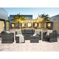 thumbnail image 2 of Superjoe 7 Pcs Outdoor Wicker Patio Furniture Set Patio Sectional Sofa Conversation Seat with Dark Grey Thick Cushions, 2 of 8