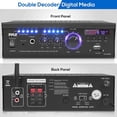 thumbnail image 3 of Pyle PCAU46BA Bluetooth Home Audio Amplifier System w/ Blue LED Display, 3 of 8