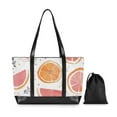 thumbnail image 7 of FORMRS Canvas Laptop Tote Bag for Women with 15.6" Computer Compartments Shoulder Handbag, Citrus Slice, 7 of 7